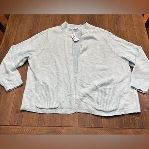 J. Jill Seamist Blue Open Cardigan Size 3X
